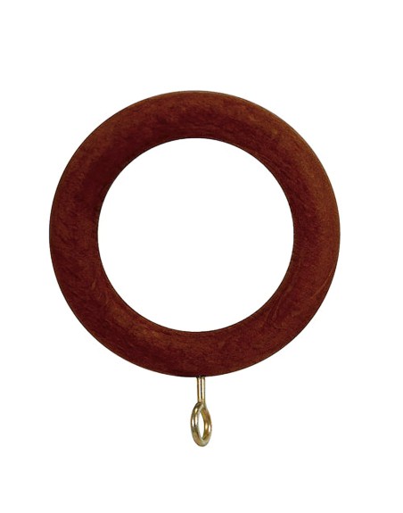 Anilla Madera Lisa Con Hembrilla 40x60 mm. Nogal