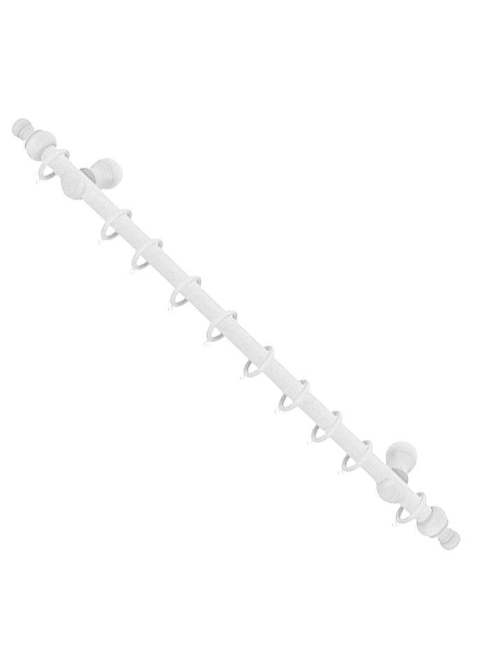Barra Cortina Madera Completa 1,20 Metros x 12 mm. blanco Barra Cortina Madera Completa 1,20 Metros x 12 mm. blanco