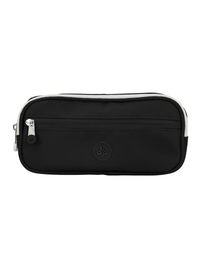 Estuche portatodo antartik 3 compartimentos compañero de mochila color negro 100 x 60 x220 mm