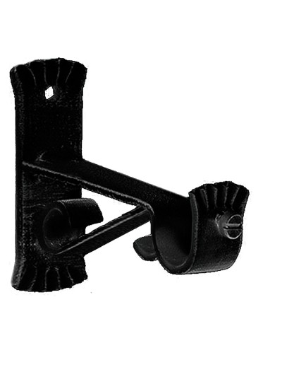Soporte Forja Ø 20 mm. Caracol Negro Juego 2 Piezas