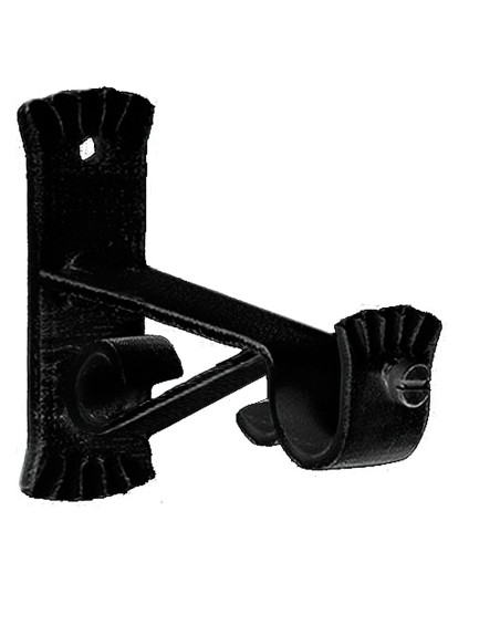 Soporte Forja Ø 20 mm. Caracol Negro Juego 2 Piezas