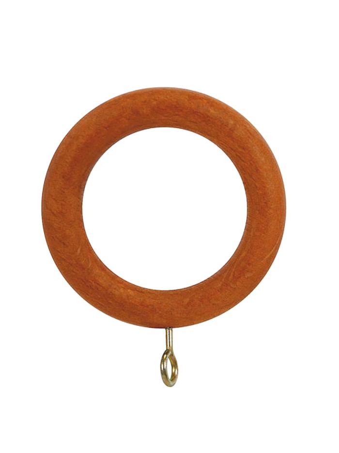 Anilla Madera Lisa Con Hembrilla 29x45 mm. Teca