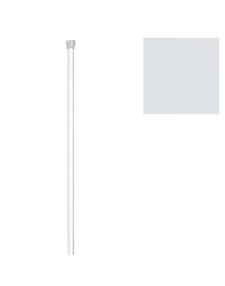 Barra Baño Recta Extensible 18 mm. (1,23-2,16) Blanco