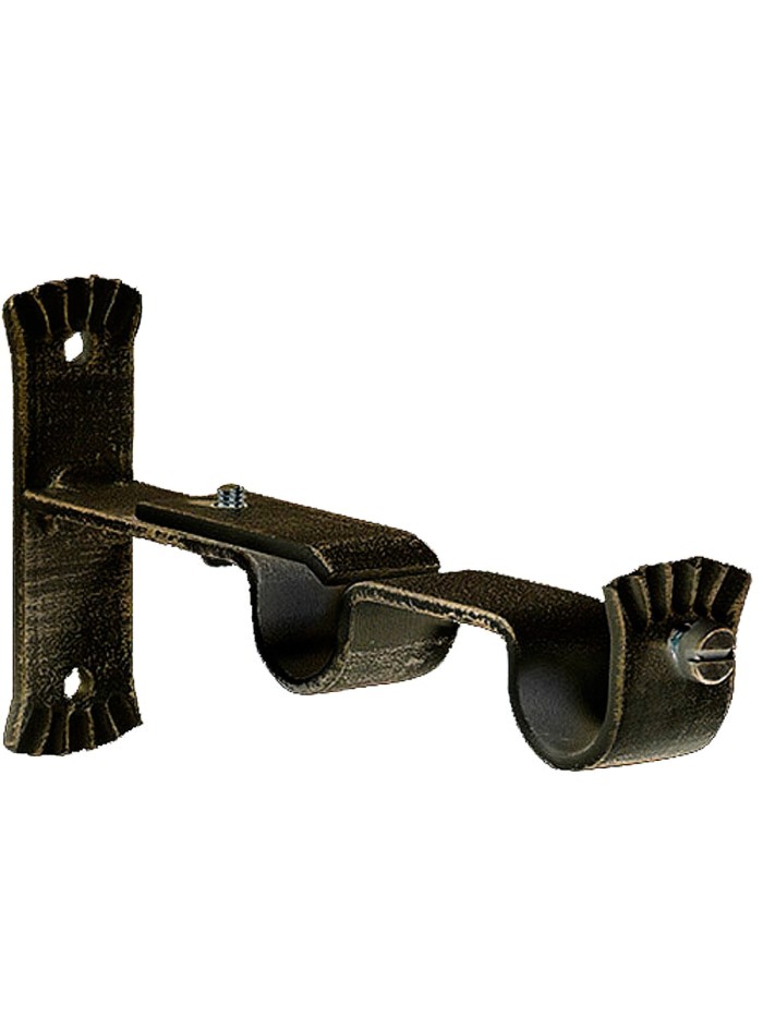 Soporte Doble Forja Ø 20 mm. Negro / Dorado (Blister 2 Piezas) Soporte Doble Forja Ø 20 mm. Negro / Dorado (Blister 2 Piezas)