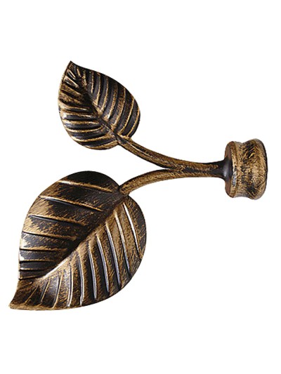Terminal Forja Hojas Ø 20 mm. Negro / Dorado  Juego 2 Piezas