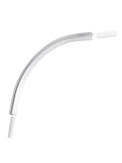 Codo Con Empalme Para Riel Aluminio P-950 Blanco