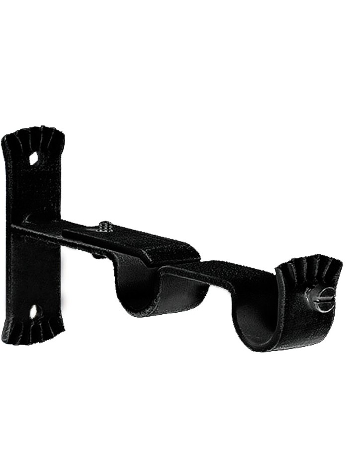 Soporte Doble Forja Ø 28 mm. Negro (Blister 1 Piezas) Soporte Doble Forja Ø 28 mm. Negro (Blister 1 Piezas)