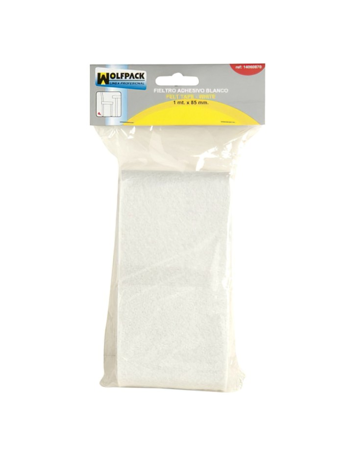 Fieltro Adhesivo 1m. x 85 mm. Blister Blanco