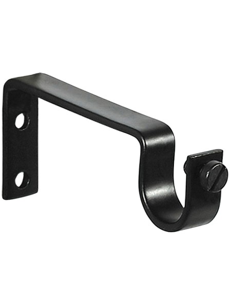 Soporte Sencillo Forja Ø 20 mm. Negro (Blister 2 Piezas)