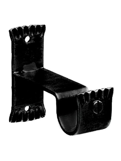 Soporte Central Forja Ø 28 mm. Negro Juego 2 Piezas