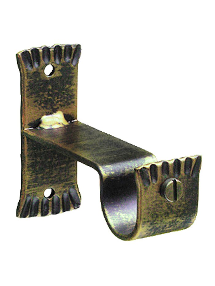 Soporte Central Forja Ø 28 mm. Negro / Dorado Juego 2 Piezas Soporte Central Forja Ø 28 mm. Negro / Dorado Juego 2 Piezas