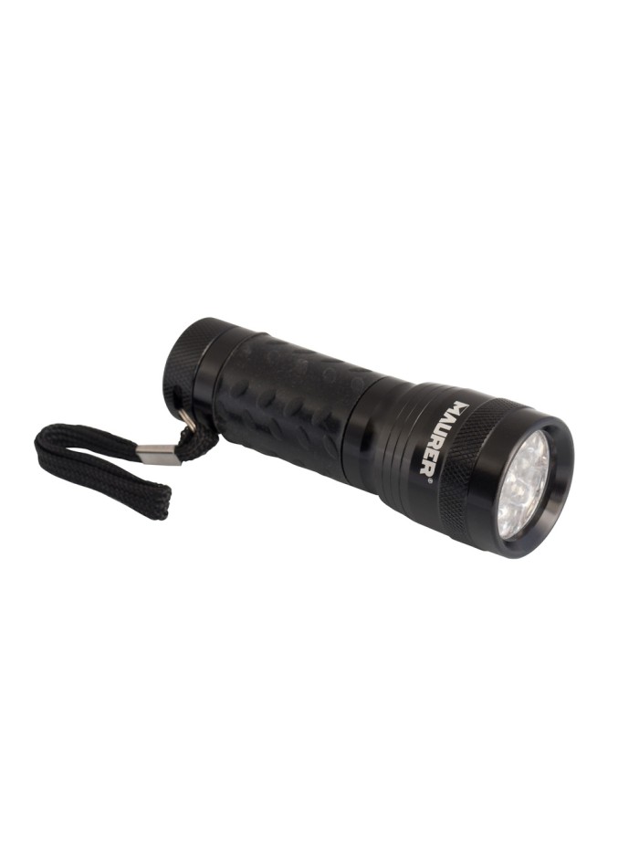 Linterna LED De Mano De Aluminio A Pilas(3 AAA) 55 Lumenes 14 Leds Mango Engomado (Expositor 12 piezas)