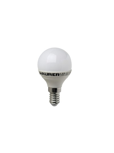 Bombilla Led Esferica E14. 4 W. - 25 W. 300 lúmenes. Luz calida. (3000°K).