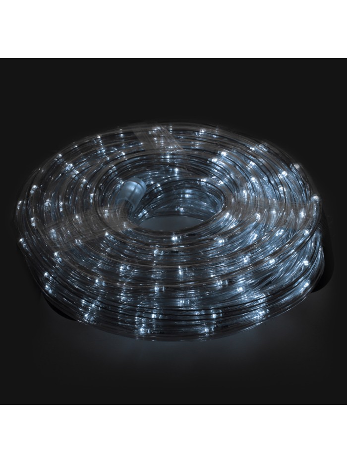 Luces Navidad Tubo Luz Blanca Fria 240 LEDs Uso Exteriores / Interiores Protección IP44 Rollo 10 Metros