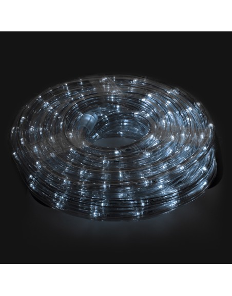 Luces Navidad Tubo Luz Blanca Fria 240 LEDs Uso Exteriores / Interiores Protección IP44 Rollo 10 Metros