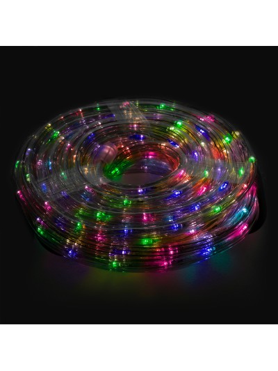 Luces Navidad Tubo Luz Multicolor 240 LEDs Uso  Exteriores / Interiores Protección IP44 Rollo 10 Metros
