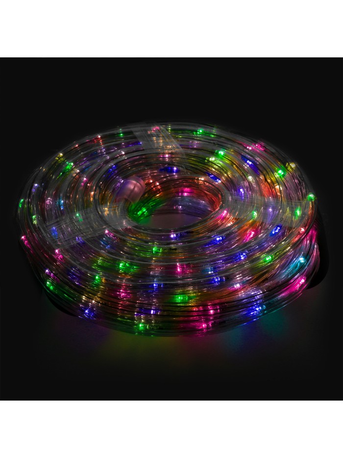 Luces Navidad Tubo Luz Multicolor 240 LEDs Uso  Exteriores / Interiores Protección IP44 Rollo 10 Metros