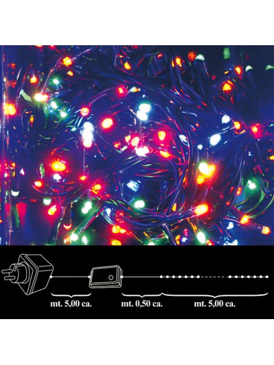 Luces Navidad 100 Leds Color Interior / Exterior Ip44