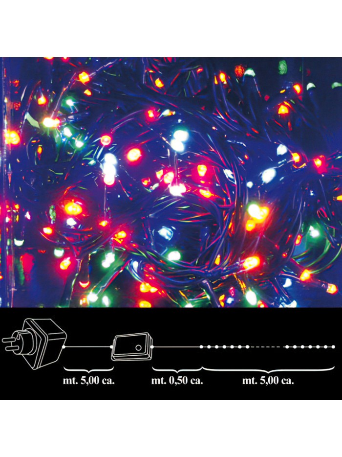 Luces Navidad 100 Leds Color Interior / Exterior Ip44