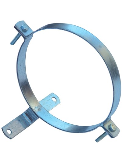 Abrazadera Para Tubo Estufa Galvanizado Con Soporte 110 mm.
