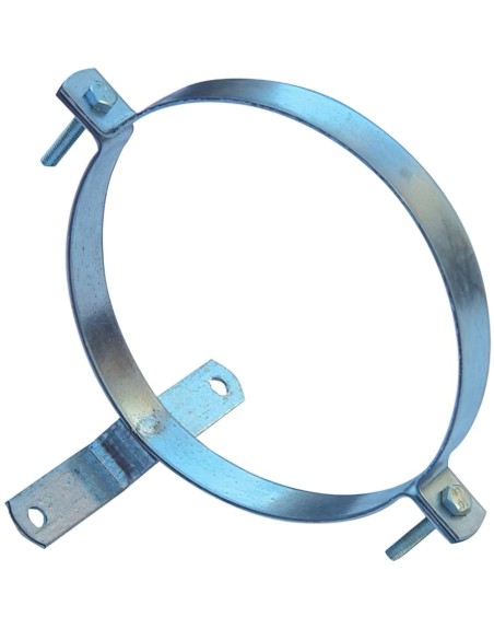 Abrazadera Para Tubo Estufa Galvanizado Con Soporte 110 mm.