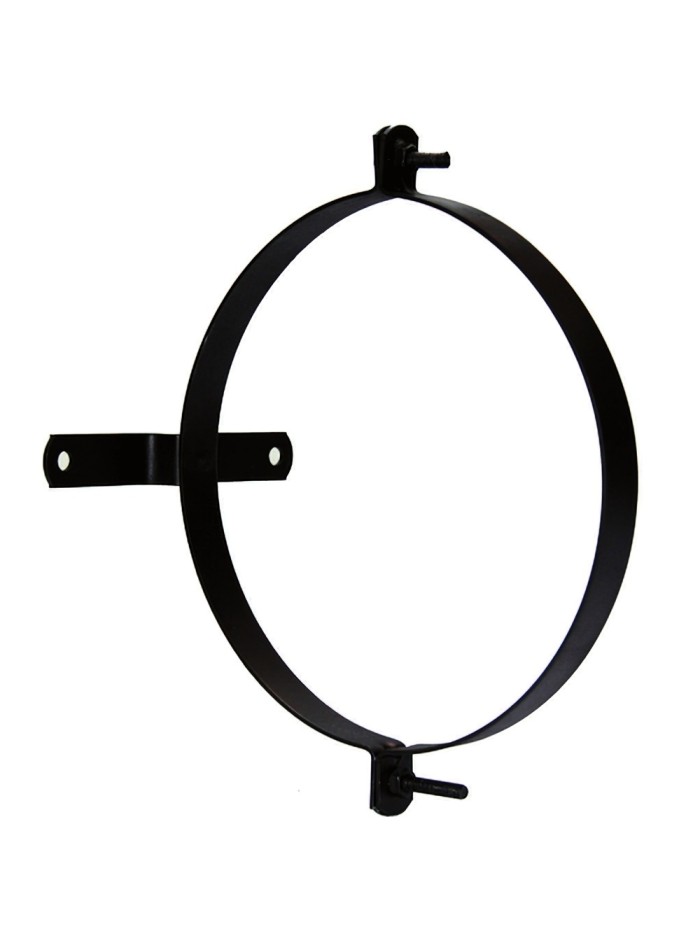 Abrazadera Para Tubo Estufa Vitrificada Con Soporte 120 mm. (2 Piezas)