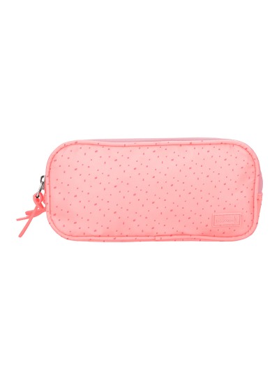 Estuche portatodo liderpapel escolar 2 compartimentos diseño estrellas rosa
