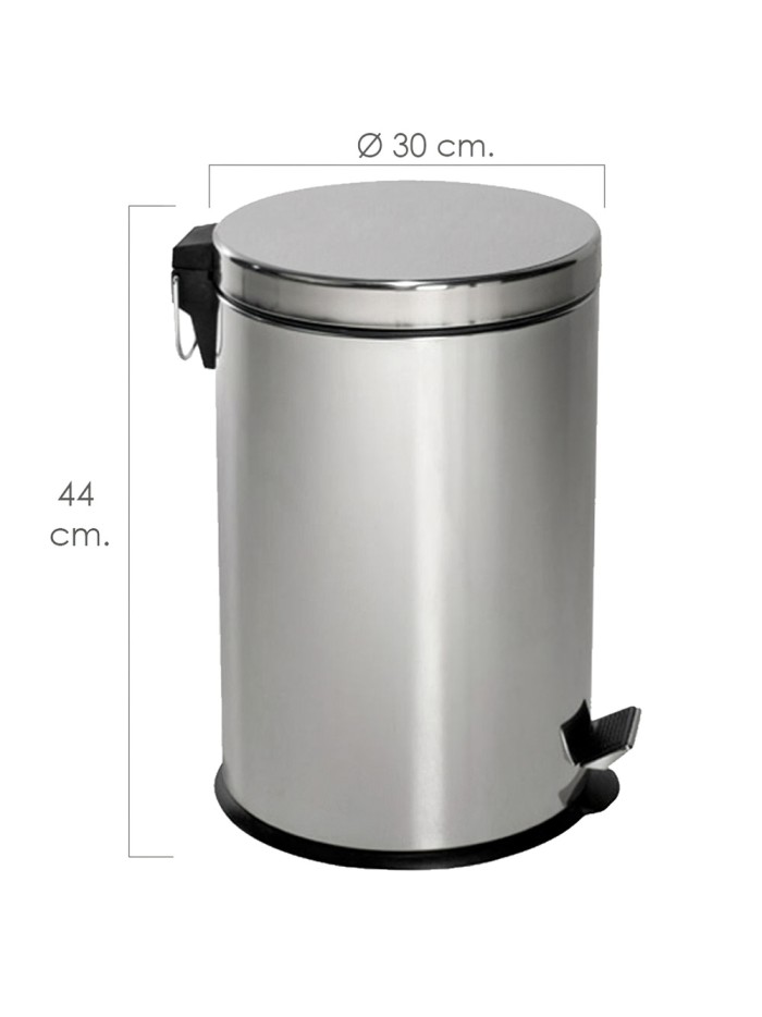 Papelera Maurer  Inoxidable Cocina / Baño 20 Litros 30x44  cm.