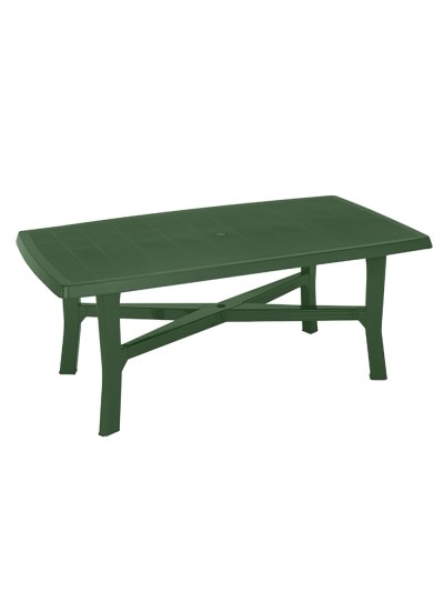 Mesa Resina Verde 180x100 cm.