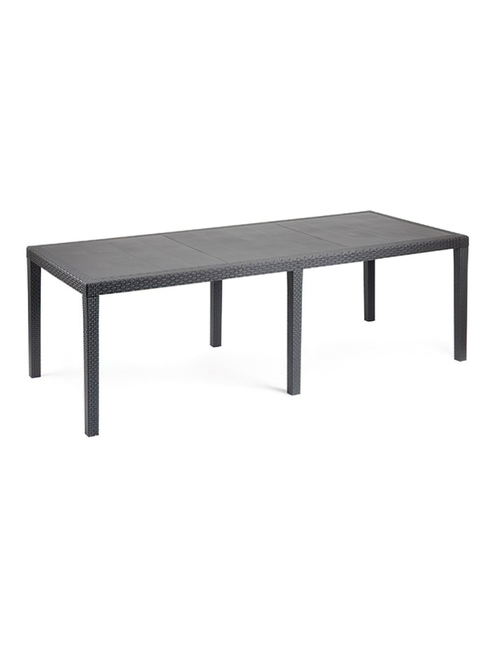 Mesa Resina Ratan Antracita Prince 220x90 cm. Mesa Resina Ratan Antracita Prince 220x90 cm.