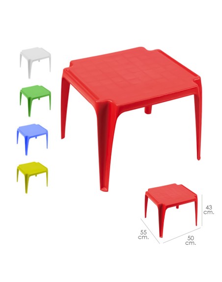 Mesa Resina Infantil Colores Surtidos