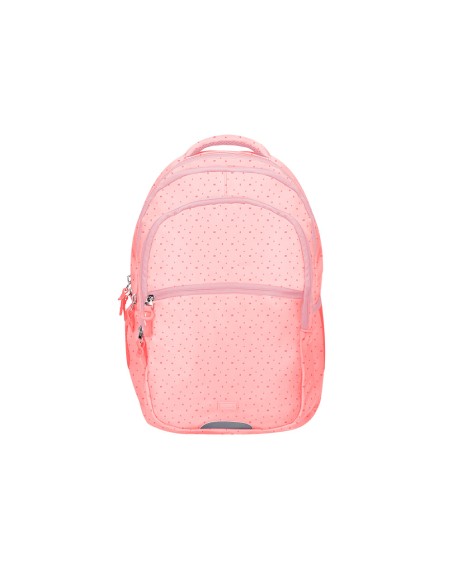 Cartera escolar liderpapel moc hila multibolsillo diseño rosa 450x145x300 mm