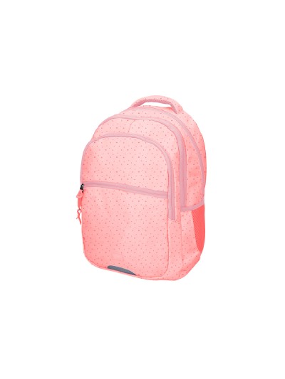 Cartera escolar liderpapel moc hila multibolsillo diseño rosa 450x145x300 mm