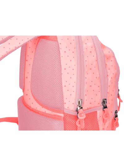 Cartera escolar liderpapel moc hila multibolsillo diseño rosa 450x145x300 mm