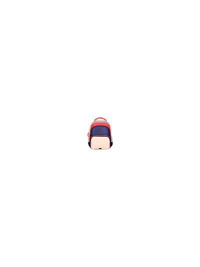 Cartera escolar liderpapel moc hila multibolsillo infantil azul marino rojo beige 350x110x270 mm