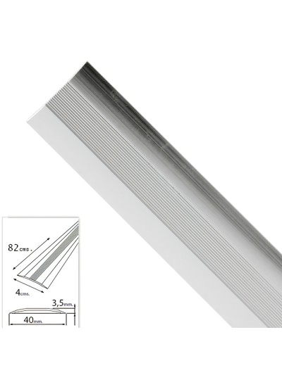 Tapajuntas Adhesivo Para Moquetas Metal Plata   82,0 cm.