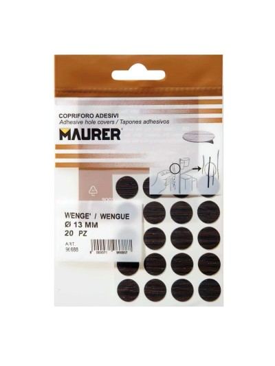 Tapatornillos Adhesivos Wengue (Blister 20 unidades)