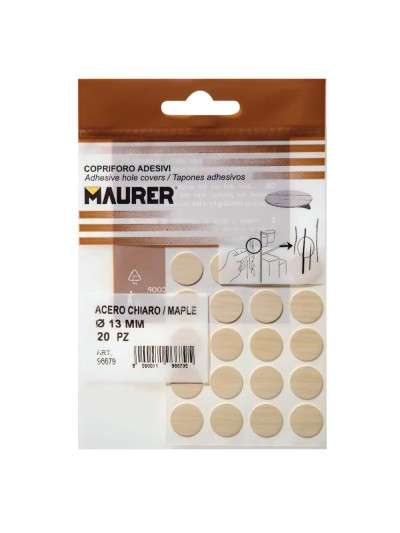 Tapatornillos Adhesivos Maple (Blister 20 unidades)