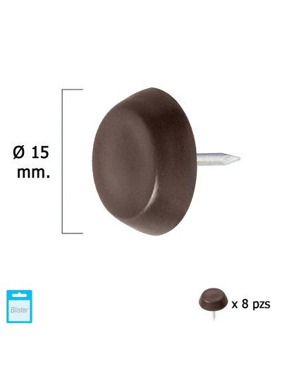 Deslizante Pequeño Marron Ø15 (Blister 8 Unidades)