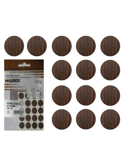 Tapatornillos Adhesivos Nogal (Blister 20 unidades)