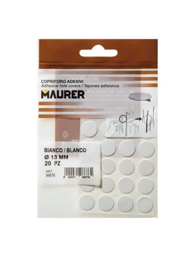 Tapatornillos Adhesivos Blanco (Blister 20 unidades)