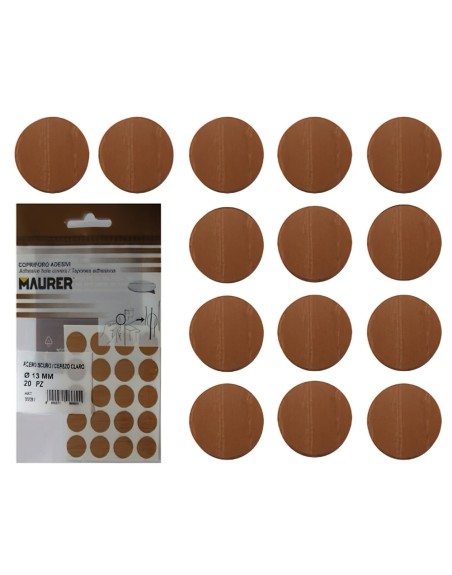 Tapatornillos Adhesivos Cerezo Claro (Blister 20 unidades)