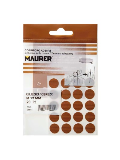 Tapatornillos Adhesivos Cerezo (Blister 20 unidades)