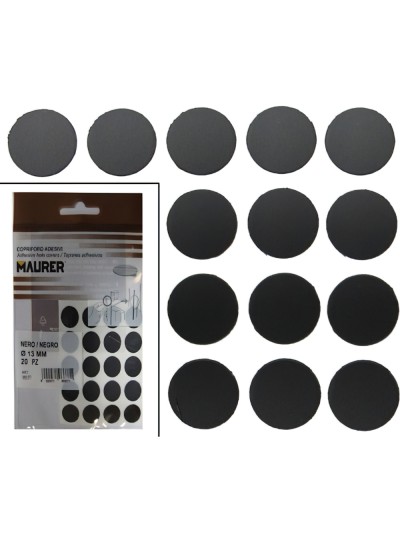 Tapatornillos Adhesivos Negro (Blister 20 unidades)