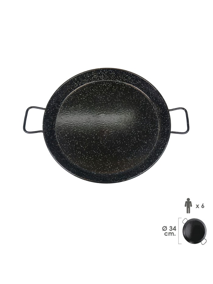 Paellera Valenciana Esmaltada   6 personas/ 34 cm