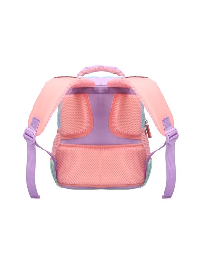 Cartera escolar liderpapel moc hila multibolsillo infantil azul rosa morado 350x110x270 mm