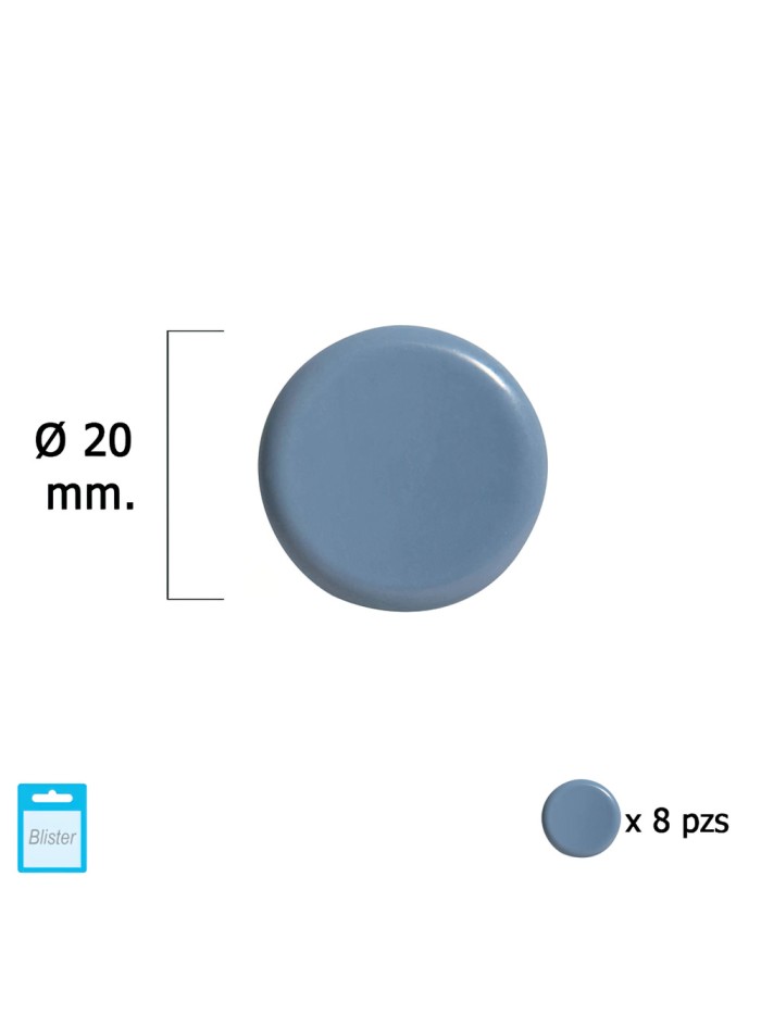 Deslizante Gris Ptfe Ø20 (Blister 8 Unidades)