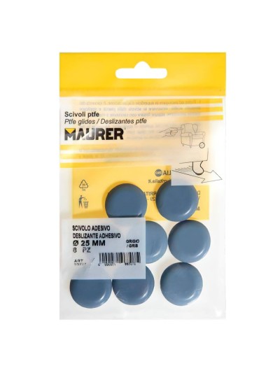 Deslizante Gris Ptfe Ø25 (Blister 8 Unidades)