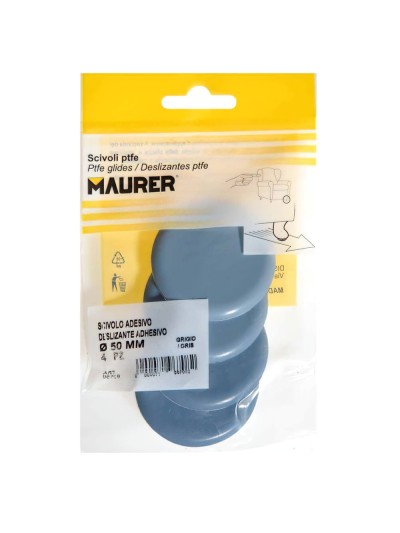 Deslizante Gris Ptfe Ø50 (Blister 4 Unidades)