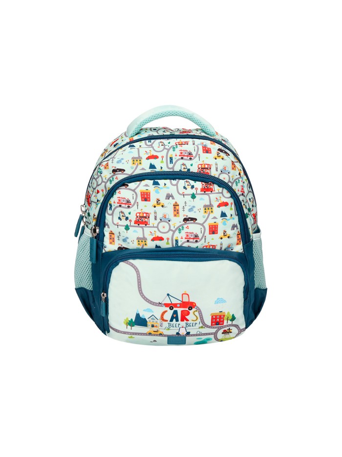 Cartera escolar liderpapel moc hila multibolsillo infantil cars azul 350x110x270 mm Cartera escolar liderpapel moc hila multibolsillo infantil cars azul 350x110x270 mm